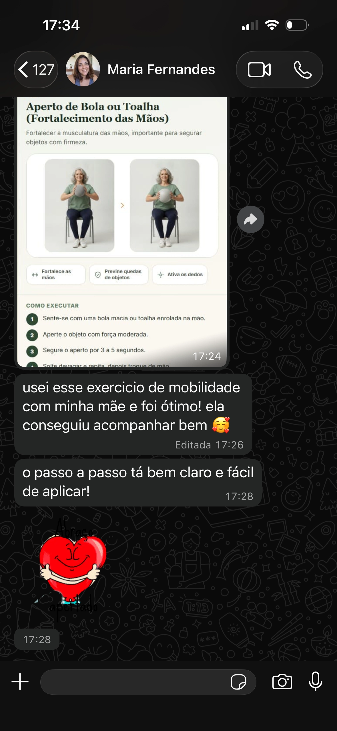 Depoimento real via WhatsApp — Maria Fernandes